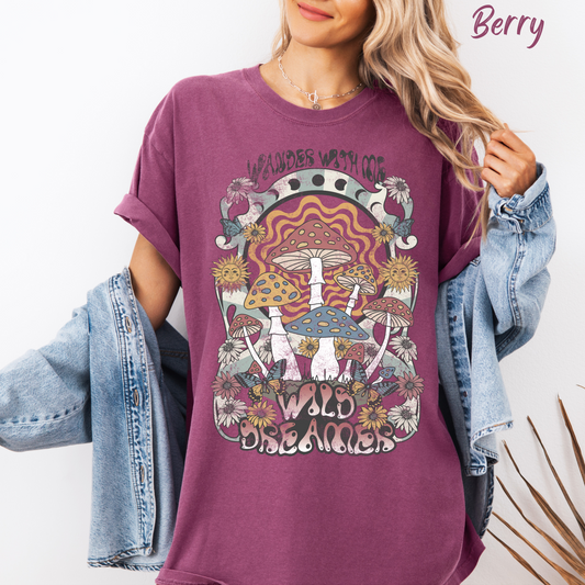 Mushroom Comfort Colors Tee Cottagecore T-shirt  Hippie Vintage Earthy t shirt